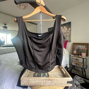 Fashion Nova curve plus size stretch corset style tank top